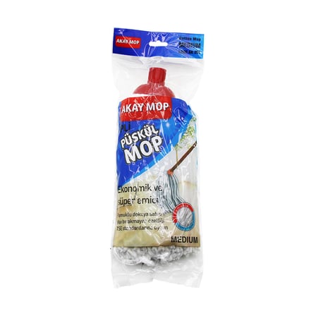 Pamuklu Püsküllü Küçük Mop (Klasik Sap Uyumlu)