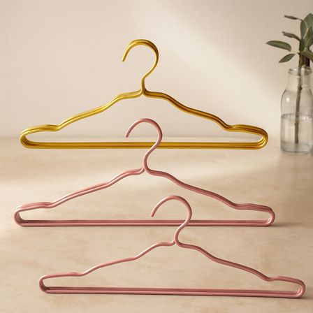 Metal Elbise Askısı 2li (Gold & Bronz)