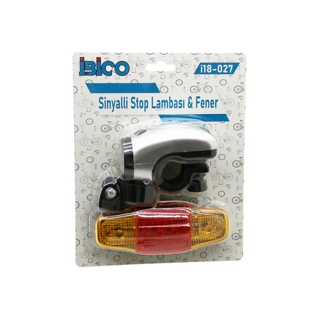 5 LED Sinyalli Pilli Bisiklet Işığı (2-in-1 Stop Lambası)
