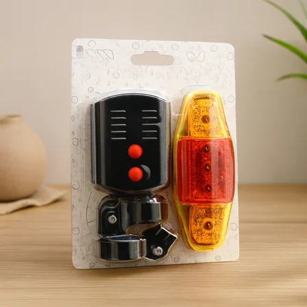 Bisiklet 3in1 Korna COB LED Fener Sinyalli Stop Lambası (Pilli)