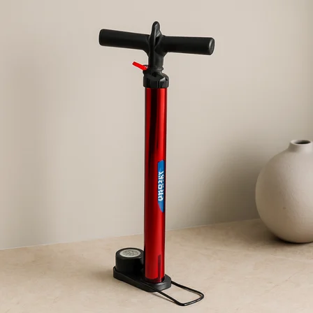 Saatli Metal Gövdeli El Pompası 55 cm (Bisiklet, Top, Motor)