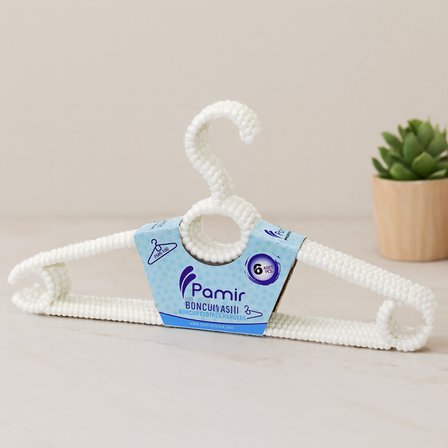 Boncuklu Plastik Elbise Askısı 6lı