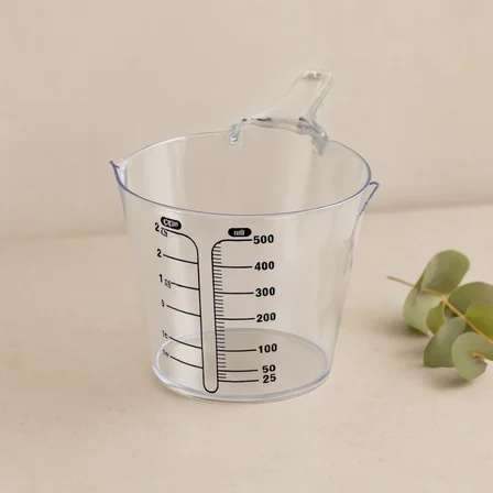 Çift Taraflı Plastik Ölçü Kabı 500 ml