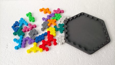 3D Baskı Montessori Altıgen Puzzle - Eğitici Petek Zekâ ve Mantık Oyunu