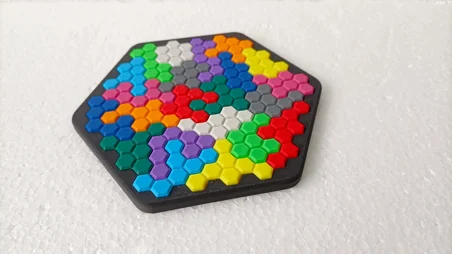 3D Baskı Montessori Altıgen Puzzle - Eğitici Petek Zekâ ve Mantık Oyunu