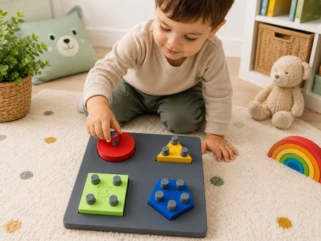 3D Baskı Montessori Şekil Eşleştirme Oyunu - Eğitici İnce Motor Beceri Seti