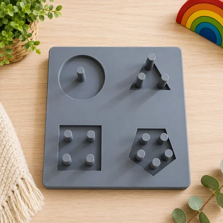 3D Baskı Montessori Şekil Eşleştirme Oyunu - Eğitici İnce Motor Beceri Seti