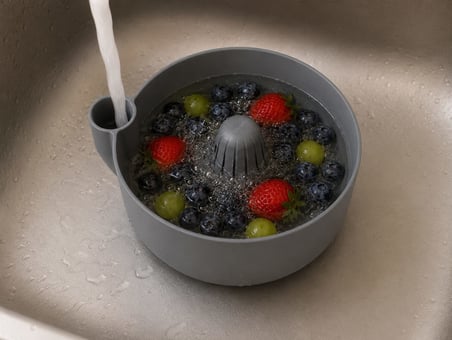 3D Baskı Meyve Yıkama Süzgeci - Musluk Altı Pratik Sebze ve Meyve Yıkama Kabı