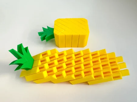 3D Baskı Ananas Fidget Oyuncak - Hareketli Duyusal Masa Oyuncağı, Stres Giderici Puzzle Fidget