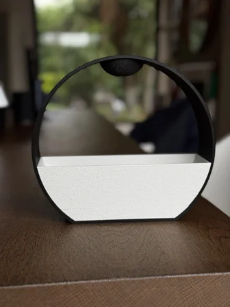 3D Baskı Kendinden Sulamalı Dekoratif Saksı - Otomatik Sulama Sistemli Modern Bitki Saksısı