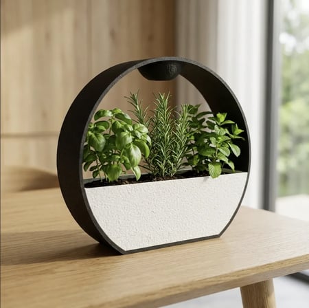 3D Baskı Kendinden Sulamalı Dekoratif Saksı - Otomatik Sulama Sistemli Modern Bitki Saksısı