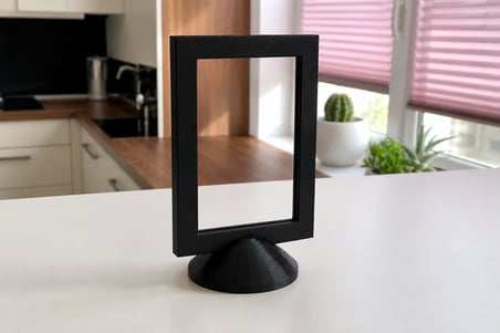 3D Baskı Modern Fotoğraf Çerçevesi - Masaüstü ve Raf Üstü Dekoratif Resimlik-Siyah