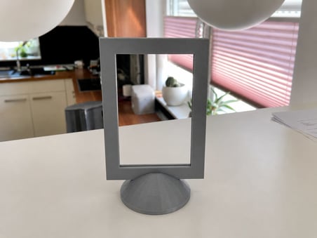 3D Baskı Modern Fotoğraf Çerçevesi - Masaüstü ve Raf Üstü Dekoratif Resimlik-Gri