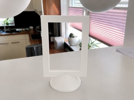 3D Baskı Modern Fotoğraf Çerçevesi - Masaüstü ve Raf Üstü Dekoratif Resimlik-Beyaz
