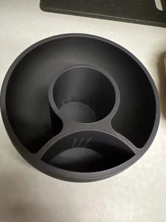 3D Baskı 3lü Sukulent Saksısı ve Kalemlik Organizer - Dekoratif Masaüstü Bitki Saksısı-Siyah