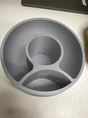 3D Baskı 3lü Sukulent Saksısı ve Kalemlik Organizer - Dekoratif Masaüstü Bitki Saksısı-Gri