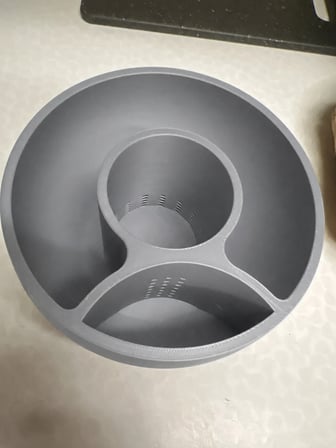 3D Baskı 3lü Sukulent Saksısı ve Kalemlik Organizer - Dekoratif Masaüstü Bitki Saksısı-Gri