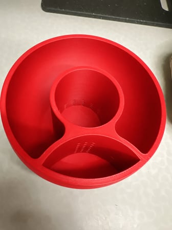3D Baskı 3lü Sukulent Saksısı ve Kalemlik Organizer - Dekoratif Masaüstü Bitki Saksısı-Kırmızı