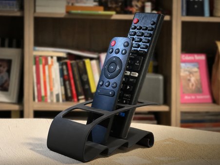 3D Baskı TV Kumandası ve Masaüstü Organizer - Uzaktan Kumanda Düzenleyici Stand-Siyah