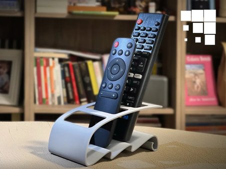 3D Baskı TV Kumandası ve Masaüstü Organizer - Uzaktan Kumanda Düzenleyici Stand-Beyaz