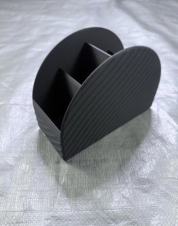 3D Baskı Uzaktan Kumanda Organizeri - Çok Bölmeli TV Kumandası Masaüstü Düzenleyici-Siyah