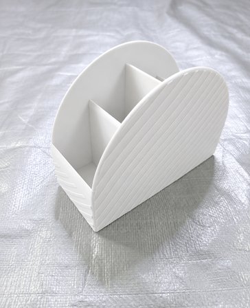 3D Baskı Uzaktan Kumanda Organizeri - Çok Bölmeli TV Kumandası Masaüstü Düzenleyici-Beyaz
