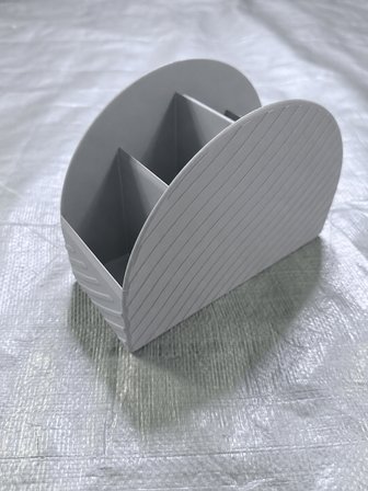 3D Baskı Uzaktan Kumanda Organizeri - Çok Bölmeli TV Kumandası Masaüstü Düzenleyici-Gri