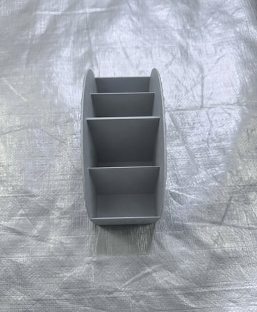 3D Baskı Uzaktan Kumanda Organizeri - Çok Bölmeli TV Kumandası Masaüstü Düzenleyici-Gri