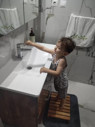 Ahşap Çocuk Lavabo Önü Basamaği