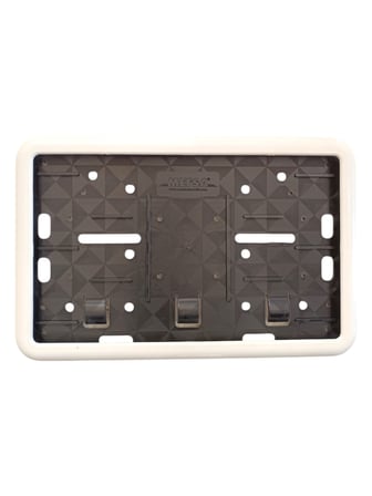 Çerçeveli Motor Plakalık Plaka Altlığı Beyaz 17x26 cm