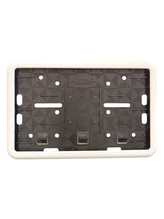 Çerçeveli Motor Plakalık Plaka Altlığı Beyaz 17x26 cm