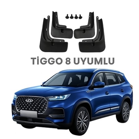 Tiggo 8 Pro Paçalık Tozluk Çamurluk Siyah 4lü