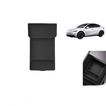 Tesla Model Y Juniper 2025+ Uyumlu Orta Konsol Düzenleyici Raf Saklama Kutusu Siyah