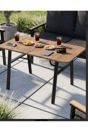 Bahçe Masası Ahşap Balkon Teras Cafe Masa Modern Dış Mekan Masa 9832 Atlantik Çam (Sadece Masa)