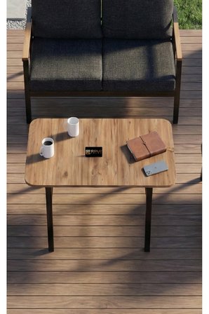 Bahçe Masası Ahşap Balkon Teras Cafe Masa Modern Dış Mekan Masa 9832 Atlantik Çam (Sadece Masa)