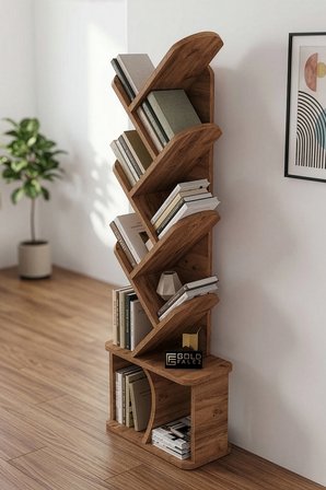 Yaprak Kitaplık Suntalam Kahverengi 45x132