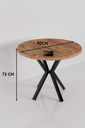 Yuvarlak Masa Atlantik Kahverengi 90 cm