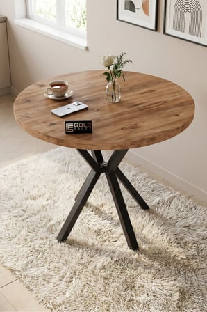 Yuvarlak Masa Atlantik Kahverengi 90 cm