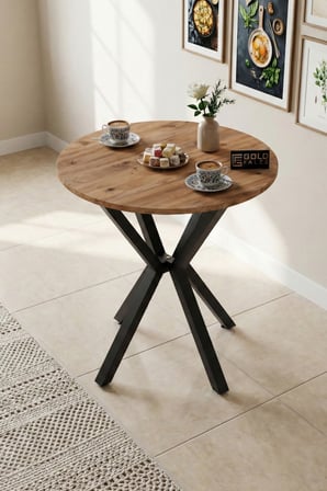 Yuvarlak Masa Atlantik Kahverengi 70 cm