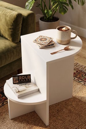Setro Yan Sehpa Suntalam Beyaz 53x35 cm