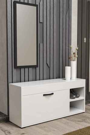 Ayakkabılık Dolabı Beyaz 90 cm
