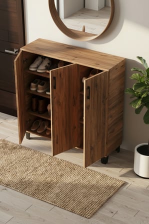 Ayakkabılık Dolabı Kahverengi 105 cm