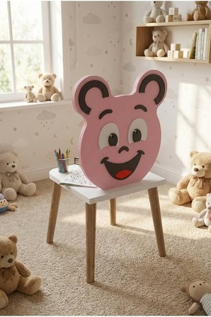 Happy Face Masa Sandalye Seti Pembe