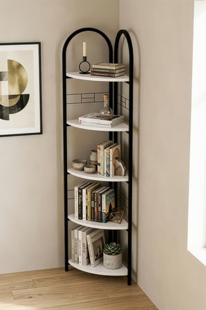 Metal Çiçeklik Kitaplık Beyaz 151 cm