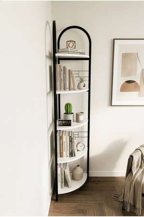 Metal Çiçeklik Kitaplık Beyaz 151 cm