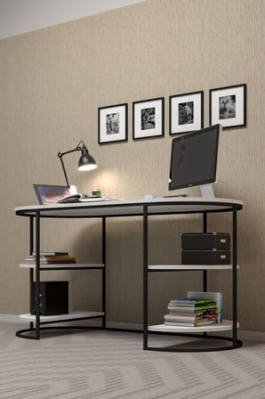 Dolunay Çalışma Masası Beyaz 140 cm