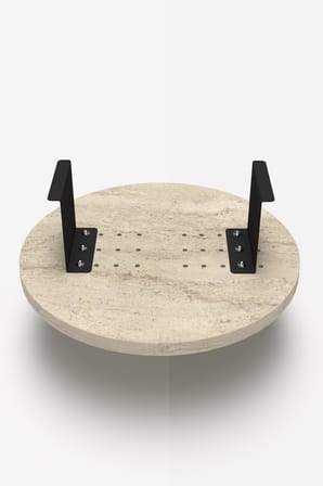 Koltuk Kolu Yan Sehpa Ekru 34 cm