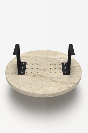 Koltuk Kolu Yan Sehpa Ekru 34 cm