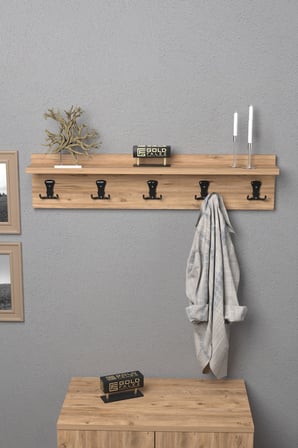 Duvar Askılığı Portmanto Kahverengi
