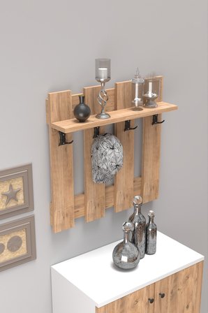 Country Duvar Askılığı Kahverengi 60 cm